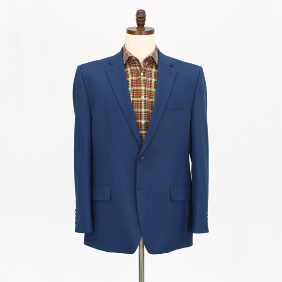 Haggar Other - Haggar 44R Blue Blazer Sport Coat Jacket 2-Button Solid T874